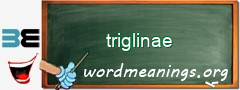 WordMeaning blackboard for triglinae